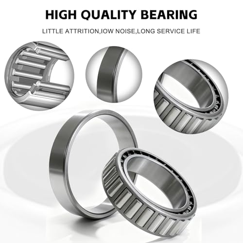4 Sets 3500 LB Boat Trailer Axle Bearing Kits, L68149 L44649 Bearings with 171255TB (10-19) Grease Seals, Fits 1-3/8" to 1-1/16" Bearings, 1.98" Dust Caps, Rubber Plugs, Cotter Pins – Fits #84 Spindle - color: 4 Set L68149 L44649 Bearings Kit