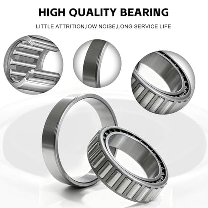 4 Sets 3500 LB Boat Trailer Axle Bearing Kits, L68149 L44649 Bearings with 171255TB (10-19) Grease Seals, Fits 1-3/8" to 1-1/16" Bearings, 1.98" Dust Caps, Rubber Plugs, Cotter Pins – Fits #84 Spindle - color: 4 Set L68149 L44649 Bearings Kit