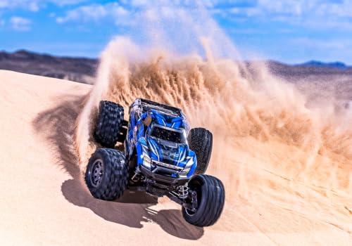 Traxxas Mini Maxx Brushless 4X4 Monster Truck (Blue) | Includes LiPo battery & 2-amp USB-C charger