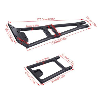 RC Serve Rescue Tow Truck Wrecker KIT DIY Tool for 1/10 RC Crawler Car Axial SCX10 TRX4 Capra D90 LCG Chassis Part (Black) - color: Black