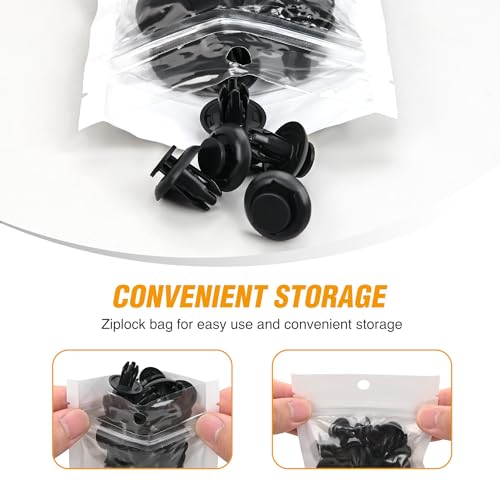 GOOACC 60Pcs Fender Liner Bumper Cover Splash Shield Hex Head Screw with Nylon U Nuts Push Bumper Fastener Rivet Clips for Fastening Front on Mazda 2, 5, 6, CX-5, CX-7 & CX-9 2014 – 2010 - color: 60Pcs Fender Liner