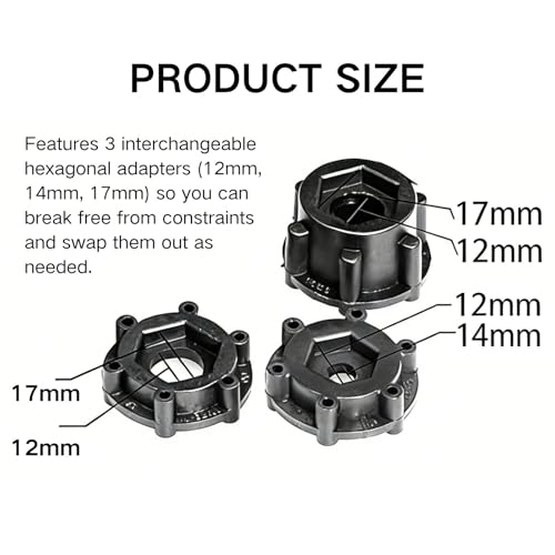 1/7 1/8 RC Monster Truck Tires and Wheels 12mm 14mm 17mm Hex, 6.69" OD Off-Road Tyres for Traxxas Maxx TMaxx Summit E-Revo 3.3 Arrma Kraton Notorious Outcast 6S Typhon 3S (L3)