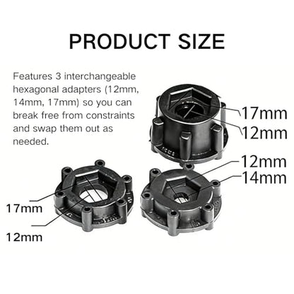 1/7 1/8 RC Monster Truck Tires and Wheels 12mm 14mm 17mm Hex, 6.69" OD Off-Road Tyres for Traxxas Maxx TMaxx Summit E-Revo 3.3 Arrma Kraton Notorious Outcast 6S Typhon 3S (L3)