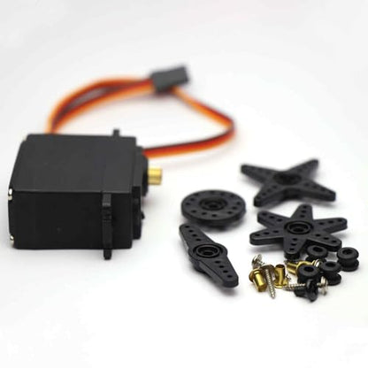 MECCANIXITY 6 Pcs Aluminum Servo Horn Long 25T 25 Teeth Steering Arm 37mm Length Blue Suitable for DIY RC Car/Boat/Airplanes Boat Model Accessories - color: Blue
