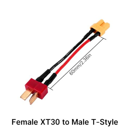 INJORA XT30 to JST-RCY JST PH2.0 TRX-4M T-Style EC3 Battery Adapter Cable