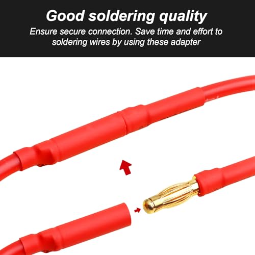 Hobbypark 4mm Banana Plugs Connector Extension Cable Wire for RC Brushless Motor ESC (3-Pack)