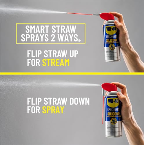 WD-40 Specialist® Silicone, Dry Silicone Lubricant for Window Tracks, Cables, Pulleys, Superior Lubrication for Equipment, Moving Parts, Industrial Applications, Bigger Can, 13.3 OZ [6-Pack] - size: 6-pack, style: 13.3 Oz
