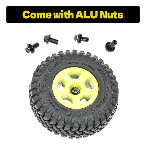 Hex Wheel hubs Extension kit +5mm for SCX24 AX24, Brass Extended Hex Hub Wheel Spacers, Upgrades Parts for SCX24 Bronco Deadbolt JLU C10 AX24, 1/24 RC Crawler Car Upgrades Accessories (Black) - color: Black