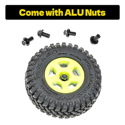 Hex Wheel hubs Extension kit +5mm for SCX24 AX24, Brass Extended Hex Hub Wheel Spacers, Upgrades Parts for SCX24 Bronco Deadbolt JLU C10 AX24, 1/24 RC Crawler Car Upgrades Accessories (Black) - color: Black