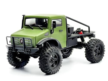 HOBBYPLUS CR-18P V3 Brushless Rushmore in T-Hunter - Matte Green - 1/18 Scale RC Truck Crawler with Off-Road RC Trucks Features, Portal Axles & Metal Gears - RTR, 2S/3S LiPo Compatible (1810418-V3) - color: T-hunter - Matte Green (1810418-v3)