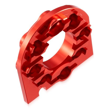 RC Aluminum Alloy Adjustable Motor Mount Plate Heat Sink Compatible with Tamiya TT01 TT01D TT01E 1/10 RC On Road Touring Car Motor Mount Chassis Upgrade Replacement Parts (Red) - color: Red