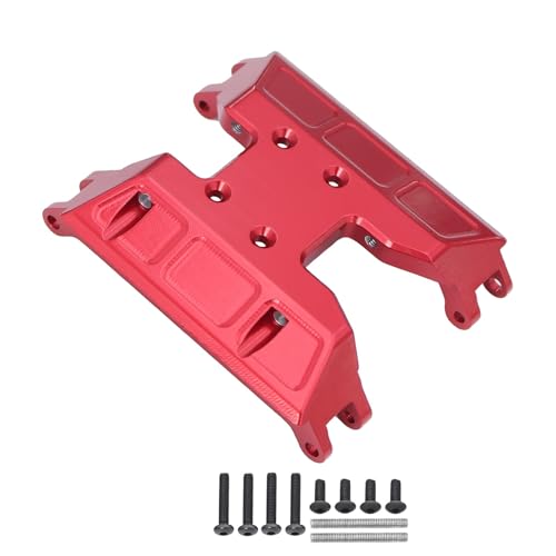 RC Cars Models Compatible with Axial for Capra UTB18 Gearbox Upgrade Parts Aluminum for Chassis Transmission Skid Plate for 1/18 RC Crawler(Red) - color: Red