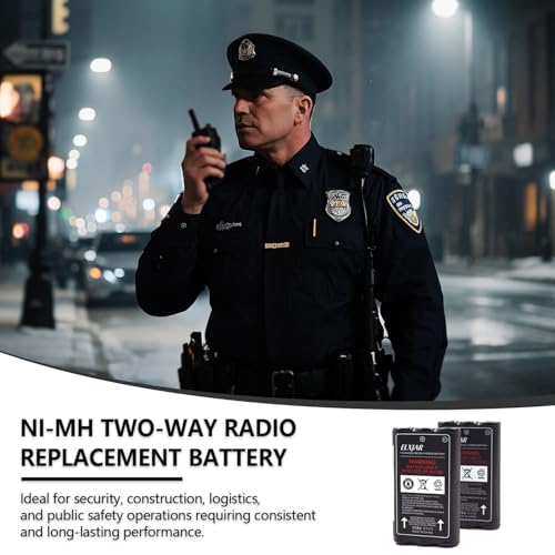 (2-Pack) 7.2V 1200mAh Ni-MH Battery for HNN9018A, HNN9018AR | Fits HNN9018BR and compatible Motorola SP21, SP50, P10 and HT10 two-way radios.