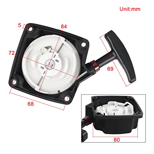 FLYPIG Recoil Pull Starter for 33cc 43cc 47cc 49cc 50cc Engine | Pocket Bike Dirt Bike Gas Scooter Chopper ATV Quad Mini-Choppers, Earthquake E43 Earth Auger Power Head