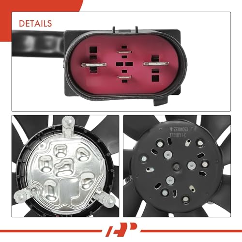 A-Premium Engine Radiator Cooling Fan Assembly with Brushless Motor | Compatible with Select Porsche Models - 718 Boxster/718 Cayman 2017-2023, 718 Spyder 2020-2023, 911 2017-2019