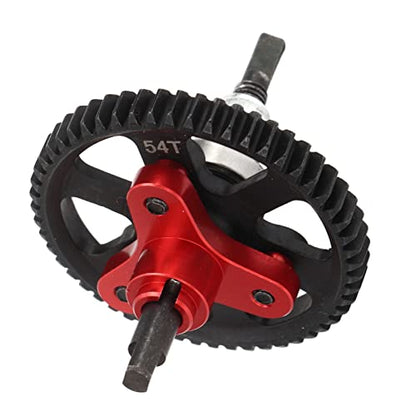 Aluminum Steel Differential Slipper Clutch, Slipper Clutch Assembly, 54T Aluminum Steel Differential Gear Slippers Clutches, for Traxxas Slash, Rustie 4x4 1/10 RC Car (Red) - color: Red