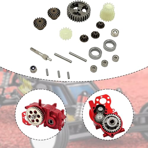RC Car Gearbox Gear and Bearings Set RC Model Vehicle Parts Transmission Gear for Wltoys
