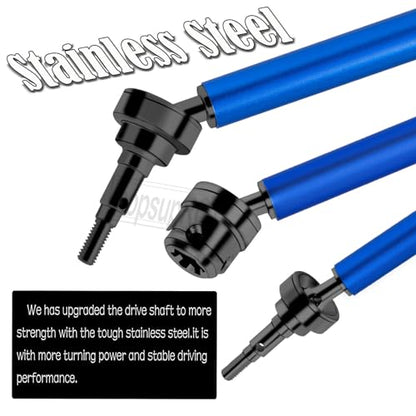 #45 Steel Front Rear Drive Shaft CVD Upgrades Parts for 1/10 Senton Granite 3s Blx&Mega550,Vortek 3s Blx,Stainless Driveshaft Axles Hops Up,#ARAC4041,Black with Blue - color: Black With Blue(4cvd)