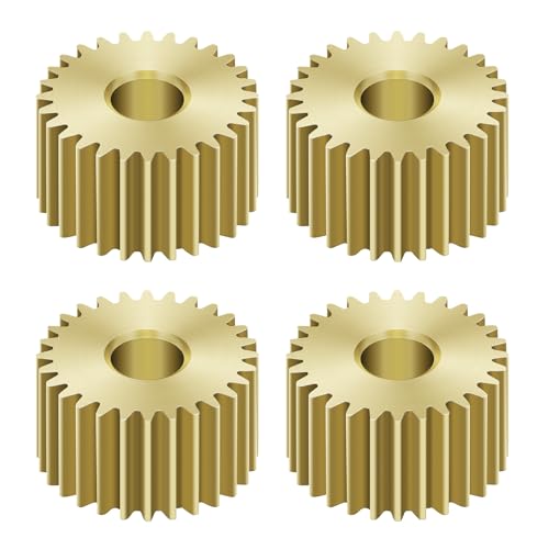 GOUPRC Copper Transmission Gear Pinion Replacement 4pcs Set for 2204 2400KV Brushless Motor & ESC Combo Kit for Axial SCX24 Upgrade 1/24 RC Crawler Car