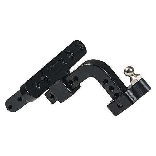 RCLIONS CNC Aluminum Adjustable Drop Trailer Hitch Receiver for Axial Wraith SCX10 SCX10-II 1/10th RC Crawler Car