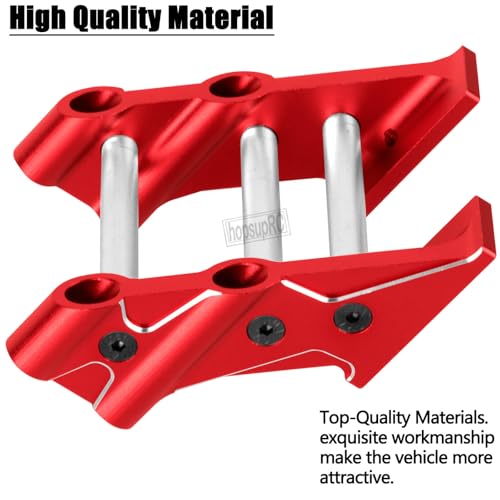 RC Wing Mount Upgrades Part for 1/10 Kraton Outcast 4X4 4S V2 BLX,Alloy Rear Wing Mount Hops Up,Replace ARA320631,Red - color: Red(parts)