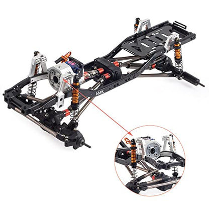 Chassis Frame Set Wheelbase 313mm with 2 Speed Transmission Reversed Front Axle for 1/10 RC Crawler Axial SCX10 II 90046 EX86100