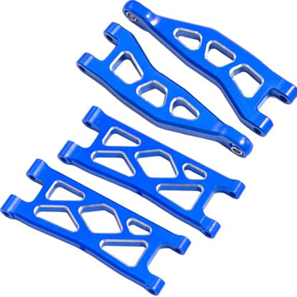 4 pcs Aluminum Rear Suspension Arms for 1/18 ARRMA Granite Grom 380 Brushed 4X4 Monster Truck Upgrades Parts (Navy Blue)