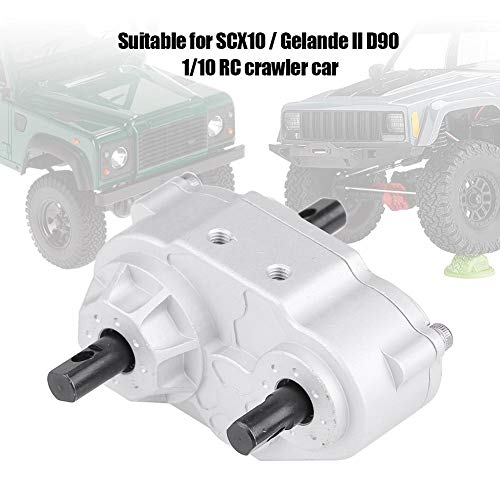 RC Crawler Transfer Case, Metal Construction with Included Screws Metal Upgrade Accessory for 1/10 Scale Off-Road Enthusiasts Hobbyists