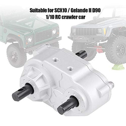 RC Crawler Transfer Case, Metal Construction with Included Screws Metal Upgrade Accessory for 1/10 Scale Off-Road Enthusiasts Hobbyists