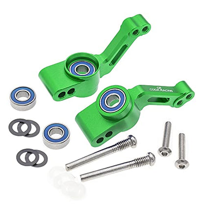 RC Alloy Rear Stub Axle Carriers for Traxxas 1/10 Rustler 4X4, Stampede 4X4, Slash 4X4 4WD-Replaces Part 1952(Pair) - color: Green