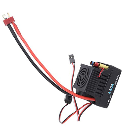 VBESTLIFE 80A Brushless ESC, RC 80A Brushless ESC Electronic Speed Controller for 1/8 RC Car Upgrade Parts