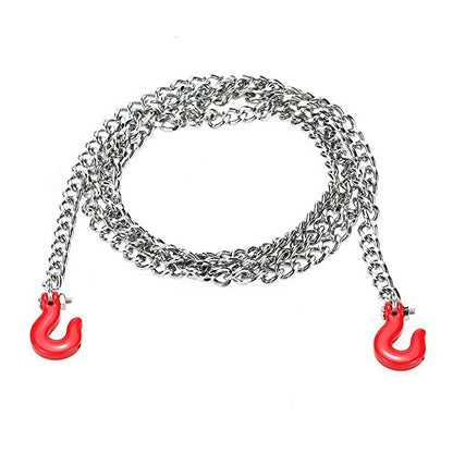 HomeSoGood 1Sets RC Trailer Rescue Hook Parts Trailer Hitch Sleeve Wire Chain Hook Metal Chain Hook Decorative Parts(red)
