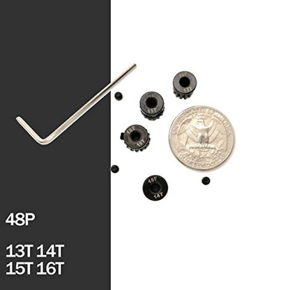 48P Pinion Gear Set 13T 14T 15T 16T 3.175mm 48 Pitch Pinion Gear Set 1/10 RC