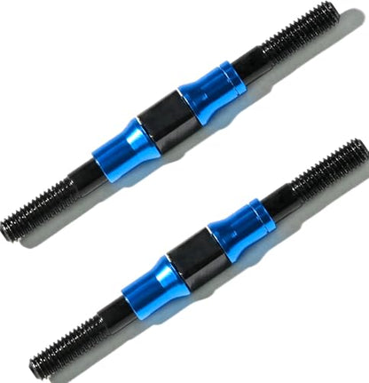 2PCS 3x42mm Aluminum Alloy Turnbuckle Shaft with M3 Threads, Push Rod Tie Rod Linkage Replacement for #53942, Compatible with 1/10 TAMIYA RC Crawlers Trucks On/Off-road Buggy Upgrade (Blue) - style: 2pcs-42mm #53942