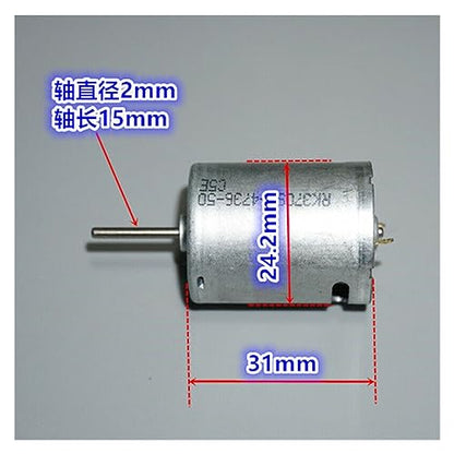 Vehicle Power RK-370SD-4736 Mini 370 DC Motor 3V-12V 44000RPM Large Torque Carbon Brush Engine DIY RC Car Boat Toy Model Pumps Robot