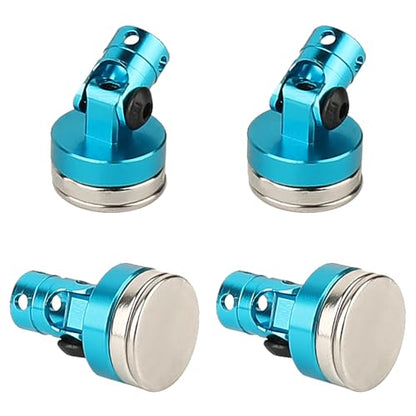 4PCS RC Magnetic Body Post with Clips,Alloy Magnetic Stealth Invisible Body Shell Mount Column Compatible with HSP Redcat Himoto Traxxas SCX10 4WD 1/10 RC Car (Blue) - color: Blue