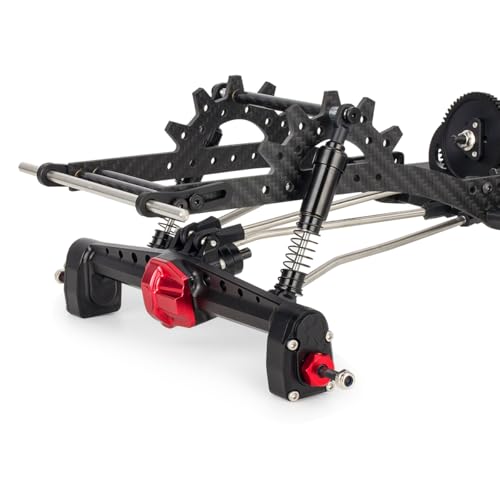 Carbon Fiber LCG Chassis Kit Frame Rails Skid Plate CMS Servo Panhard Mount for 1/10 RC Rigs Crawler Capra SCX10 II VS4-10 Comp Builds DIY Parts (Full Chassis Kit) - style: Full Chassis Kit