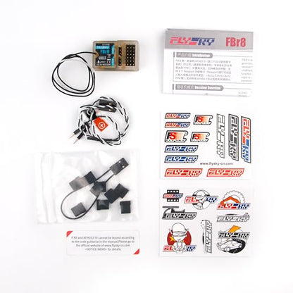 Flysky FBr8 AFHDS 3 Waterproof Receiver (Extended Antenna Version) | 8CH Input i-BUS2 S.BUS i-BUS PPM Fit For AFHDS 3 Protocol Transmitters RF modules Car Boat