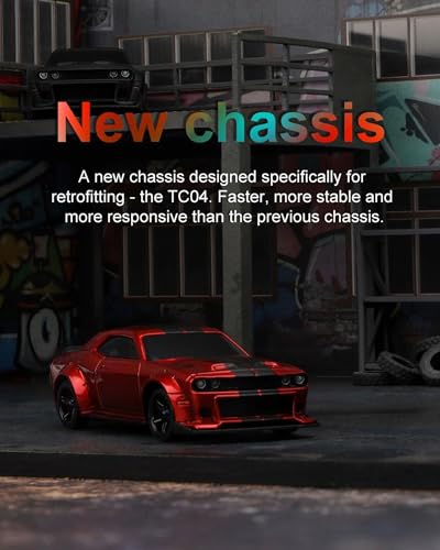Turbo Racing 1:76 Scale RC Sport Car, 2.4GHZ Remote Control Mini Model Car with Full Proportional RTR for Adults Toys (C75-Black) - style: C75-Black