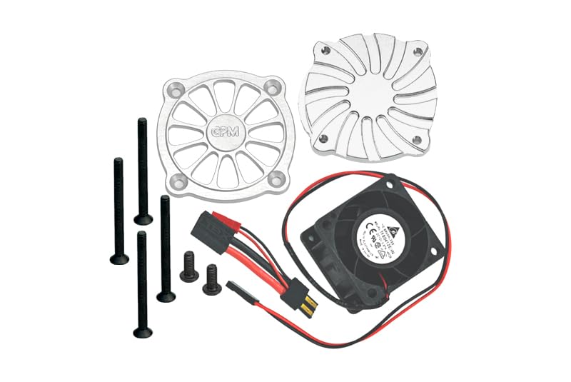 GPM for Traxxas Unlimited Desert Racer 4X4 (#85076-4) Upgrade Parts Aluminum Motor Heatsink with Cooling Fan - 1 Set Silver