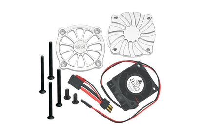 GPM for Traxxas Unlimited Desert Racer 4X4 (#85076-4) Upgrade Parts Aluminum Motor Heatsink with Cooling Fan - 1 Set Silver