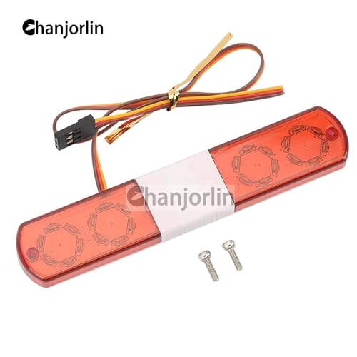 1/10 RC Car Simulation Police Lights Multi-Function Flash LED Lamp Nine Flashing Light Modes for 1/8 Crawler Off Road Rally Truck Cars HSP Traxxas Tamiya RC4WD Axial Arrma (Red 115mm) - color: Red 115mm