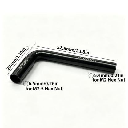 4pcs RC Turnbuckle Wrench 3.0/3.2/3.5/3.7/4.0/5.0/5.5/6.0mm Nut Ball Joint Remover with Thin Hex Nut Driver 4mm & 5mm, RC Repair Tool for RC Crawler Car Boat Upgrade Parts, Blue & Silver