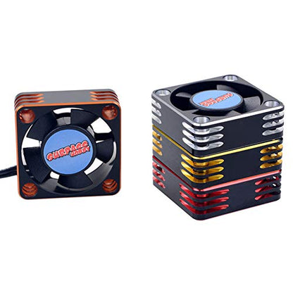 Replacement Part For 30mm Repair Aluminum Replacement Parts ESC Cooling Fan Model 28000RPM For RC Car Heat Sink Vehicles Powerful Upgrade Motor - (Color: Red)