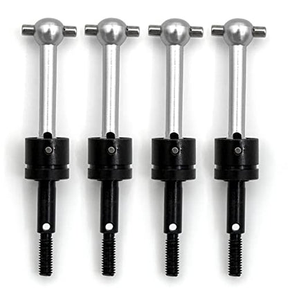GoolRC 4PSC RC Drive Shaft, Tamiya Upgrades Drive Shaft Metal Universal CVD Drive Shaft Dogbone Joint Replacement for Tamiya TT01 TT02 1/10 Remote Control Car - color: Silver