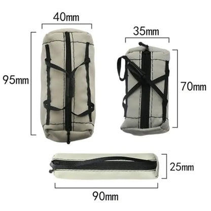3PCS Simulation Storage Bag Set Compatible with 1/8 1/10 RC Crawler Cars Including, and Models(Black) - color: Black