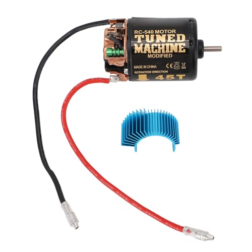 RC Car Brushed Motor 1/10 RC Crawler Car 540 Brushed Motor with Blue Heatsink for Axial Scx10 (45T) - size: 45T