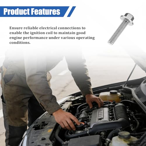 4PCS M6 x 30mm Car Mounting Bolt Screws Kit, OEM#W706175S43 | 304 stainless steel construction, replacement screw design, compatible with F-600 super duty E-350, car accessories - size: M6*30