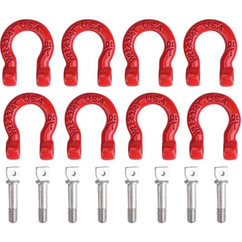 RC Car Trailer Buckle, 8 Pcs Metal Tow Shackle Lock Catch for RC Climbing Crawler Car Accessory Parts Car Model Accessory