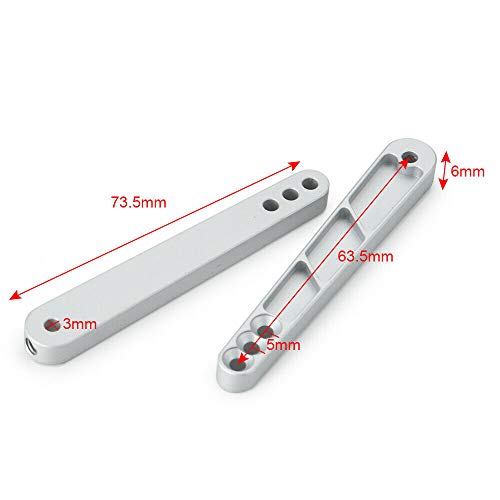 Alloy Rear Anti-Sway Bar Swaybar Set for 1/10 RC Axial Wraith RR10 Bombers (Silver) - color: Silver